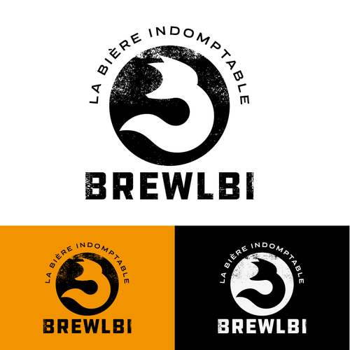 Gritty logo with the title 'Logo for french craft brewery'