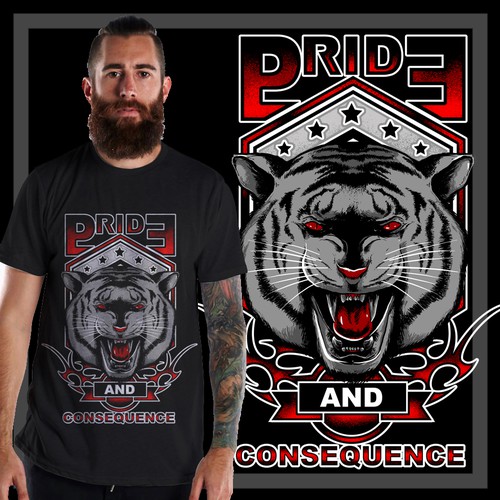 Fighting t-shirt with the title 'MMA DESIGN'