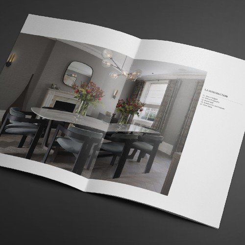 Style guide design with the title 'Brand Guide for Interior Designer'