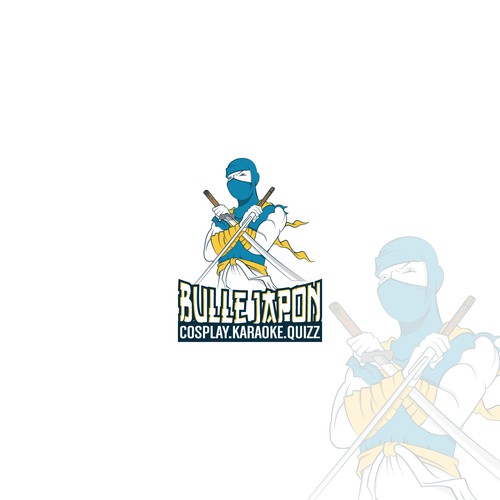 Samurai logo with the title 'Ninja Mascot Logo'