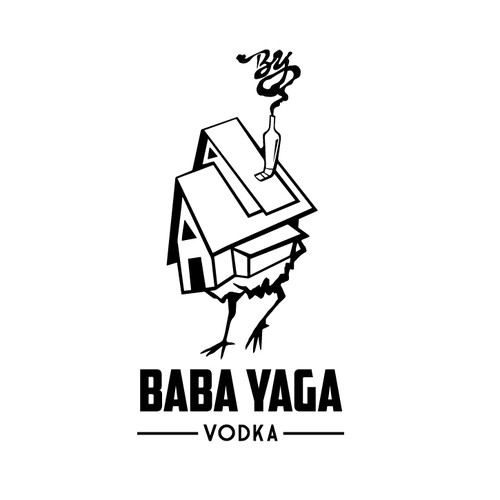 Stencil design with the title 'Logo concept for vodka brand'