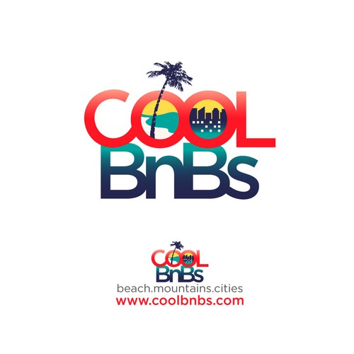 Cityscape logo with the title 'COOL BnBs'