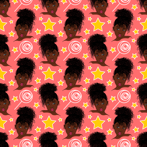 Curly design with the title 'Pattern design'