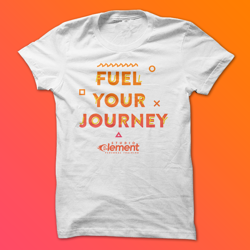 Slogan t-shirt with the title 'Studio Element | Fuel Your Journey'