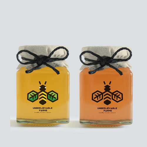Honey brand with the title 'UnBeeLievable Farms'