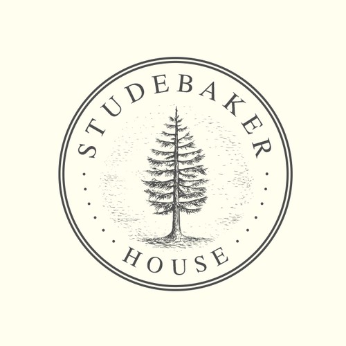 Fir tree logo with the title 'Studebaker House'