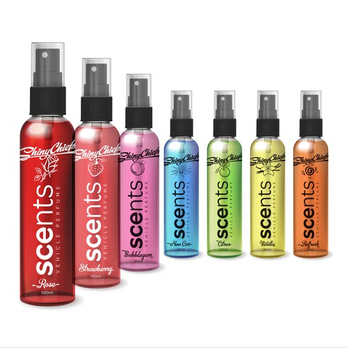 Perfume design with the title 'Minimalist concept for car perfurme'