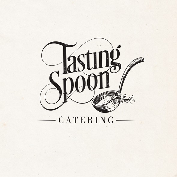 Catering brand with the title 'Tasting Spoon Catering'