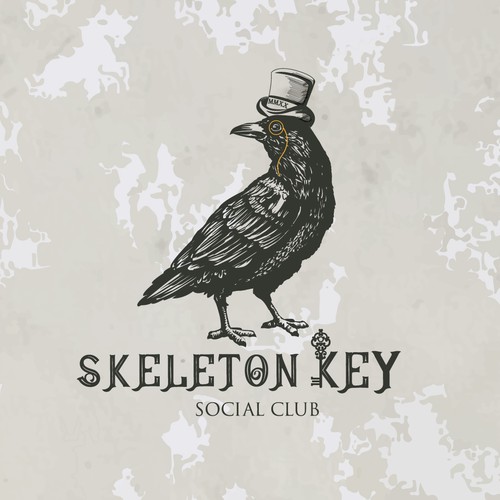 Gothic design with the title 'Gothic social club concept logo '