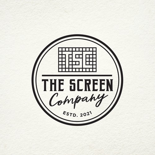 Screen design with the title 'Logo for a screen repair company'