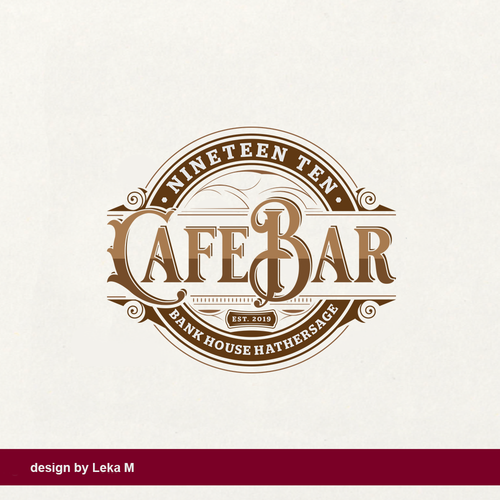 Cafe bar logo with the title 'Cafe Bar'