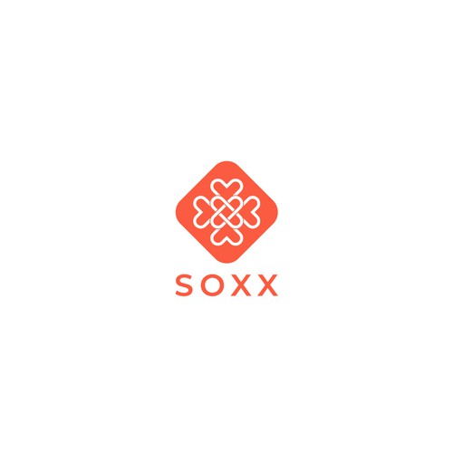 Knot design with the title 'SOXX Logo for a Socks Company'