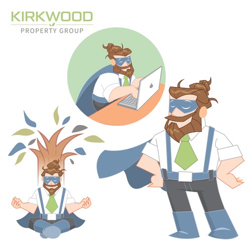 New age design with the title 'Hippie mascot 2'