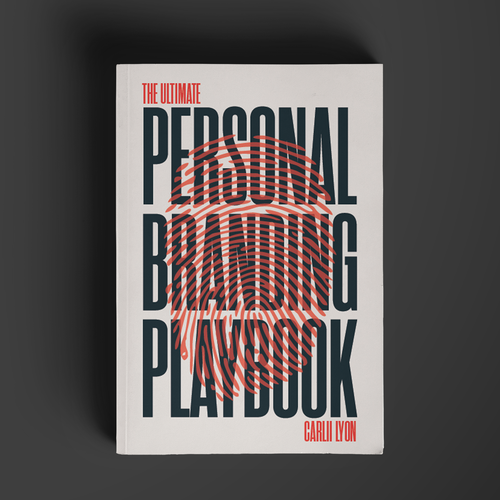 Typography book cover with the title 'Illustrated Identity: 'The Ultimate Personal Branding Playbook' Cover Design'