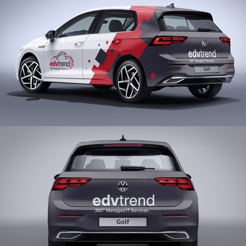 VW design with the title 'Edvtrend Car wrap'