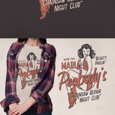 Illustration for Retro Lesbian Bar Mable Peabody’s Beauty Parlor and Chainsaw Repair