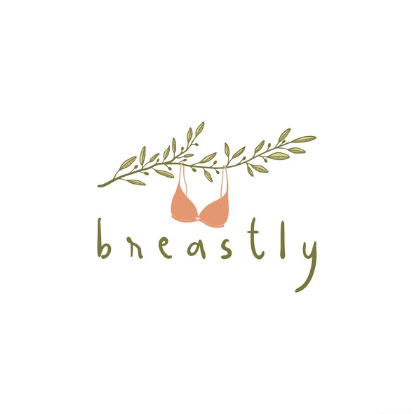 Bra logo with the title 'Breastly Logo'