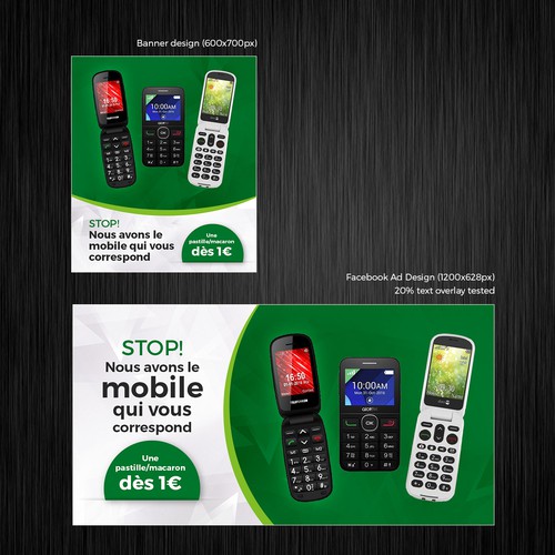 Deal design with the title 'Beautiful and efficient advertising banner phones for seniors'