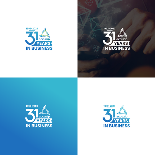 50 year anniversary logo with the title '31 Anniversary - accuZIP'
