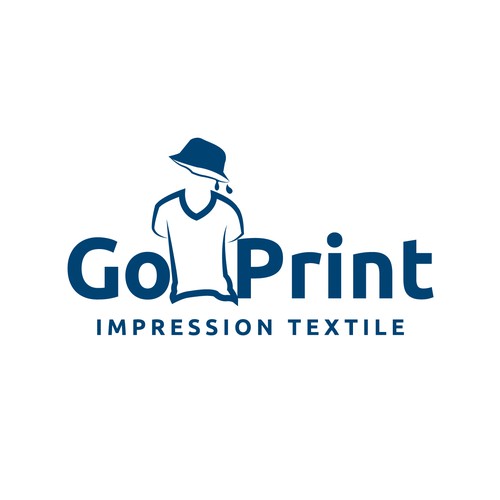 Art logo with the title 'Screen printing or transfer on textile, t-shirt, polo shirt, sweatshirt, cap'