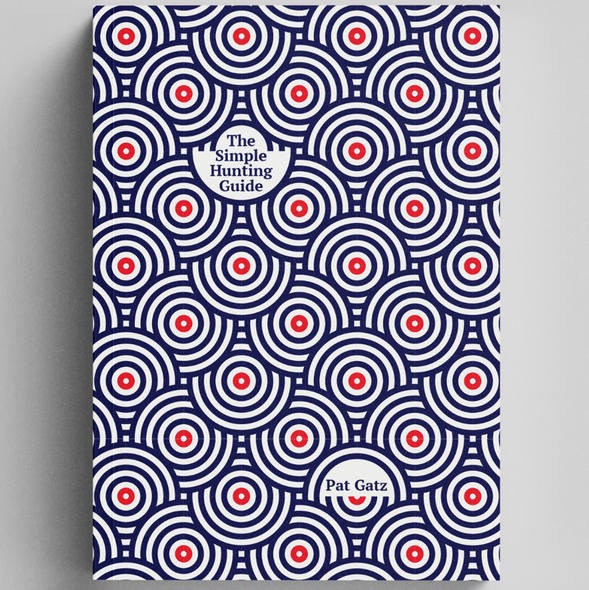 Pattern book cover with the title 'Hunting book cover'