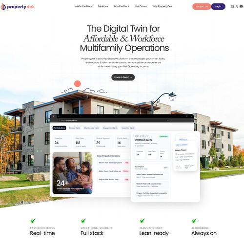 Typography website with the title 'Cool proptech website theme need to serve the affordable housing market'