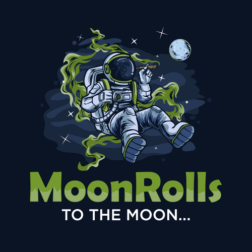 Smoking logo with the title 'astronaut is smoking '