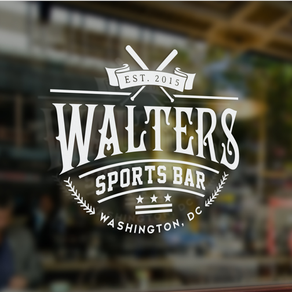 Baseball bat logo with the title 'Sports Bar'