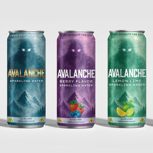Water packaging with the title 'Canned Beverage packaging design'