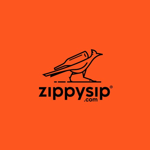 Delivery logo with the title 'zippysip beer delivery logo '