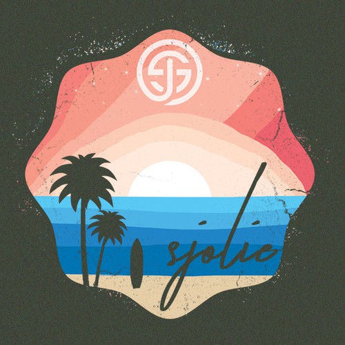 Beach t-shirt with the title 'Sjolie T-shirt Design'