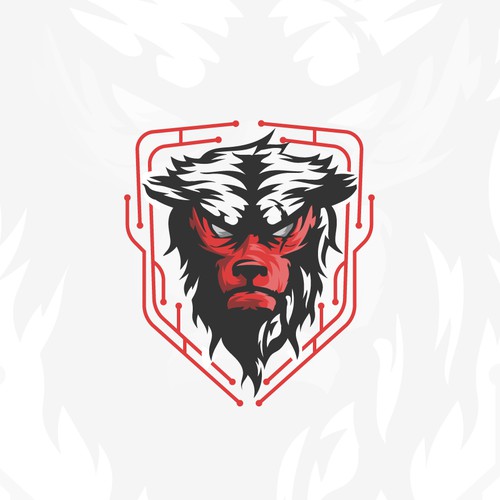 Aggressive logo with the title 'Beast emblem'