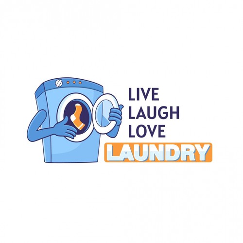 laundry shop logo design