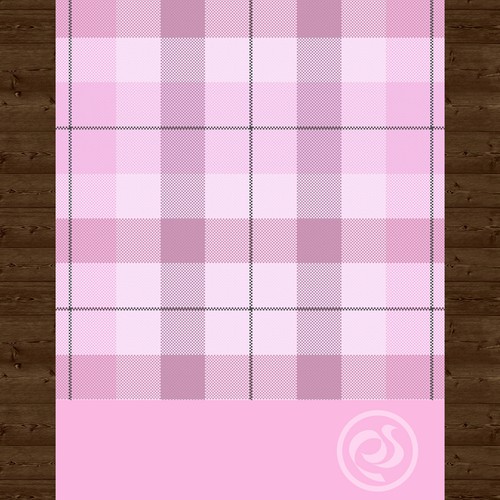 Scarf design with the title 'Pink Scarves Signature Plaid Print Contest'
