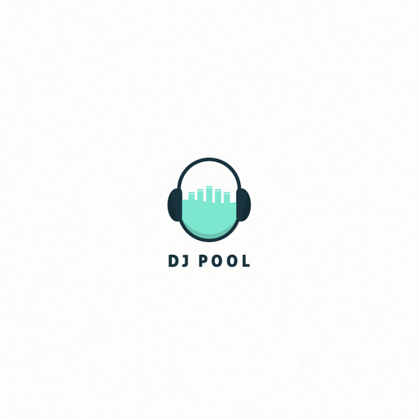 Awesome logo with the title 'Awesome logo for DJ POOL'