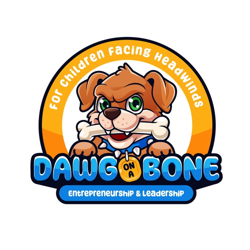 Entrepreneur logo with the title 'Dawg on a Bone Logo'