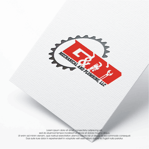 Mechanical logo with the title 'concept logo for GM Mechanical Plumbing'