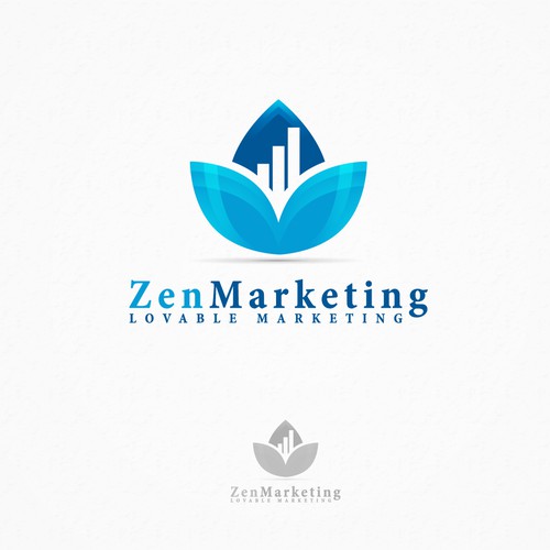 Marketing brand with the title 'Zen Marketing - Logo Design'