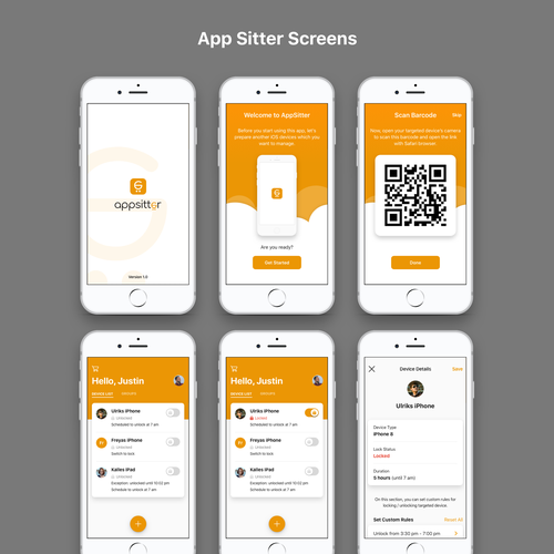 Utility design with the title 'AppSitter'