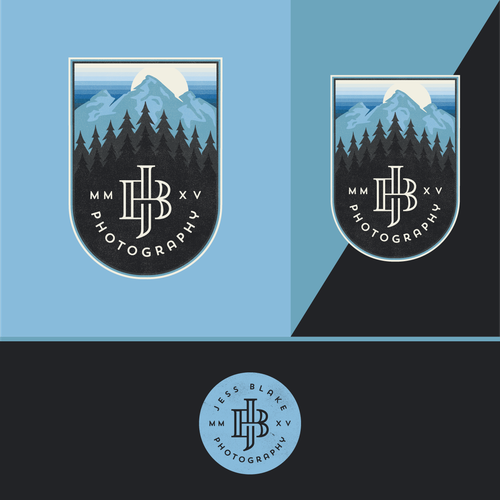 Pine tree logo with the title 'Jess Blake Photography'