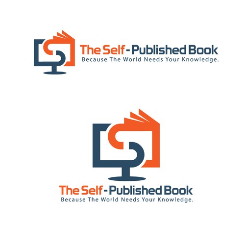 Publishing logo with the title 'Logo Design for Online Book Publishing'