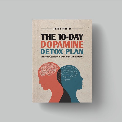 Health book cover with the title 'Dopomine Detox Plan Book Cover'