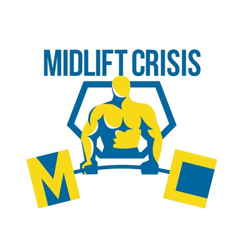 Weightlifting logo with the title 'Midlift Crisis'
