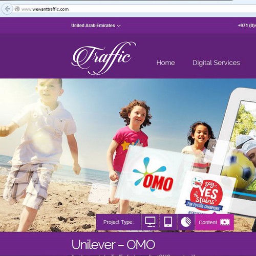 Web design logo with the title '"Traffic" LOGO design'