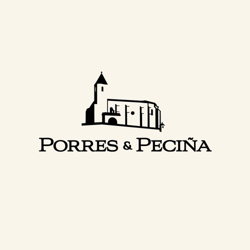 Classic design with the title 'Logo for Porres & Pecina'