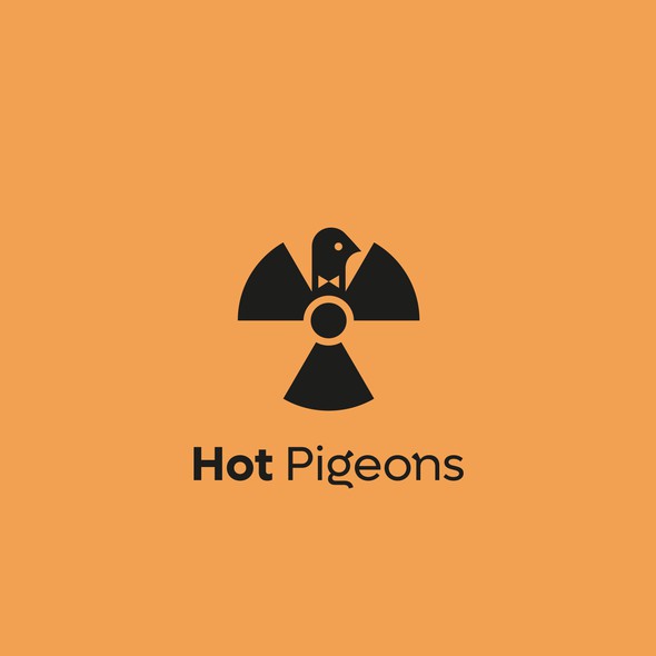 Witty logo with the title 'Hot Pigeon'