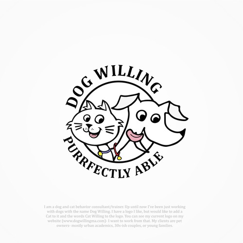 Consultant logo with the title 'Dog and Cat Logo'