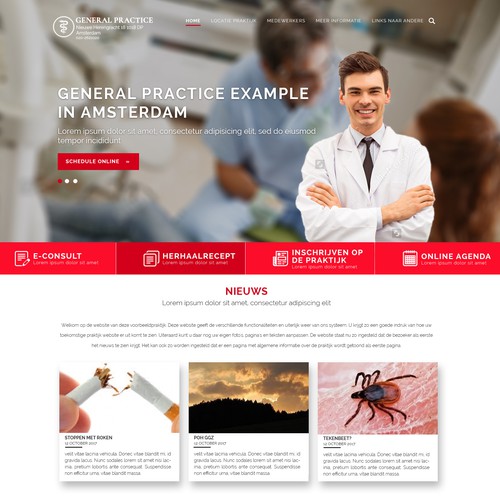 Doctor website with the title 'Modern Design For Medical Website Profile'