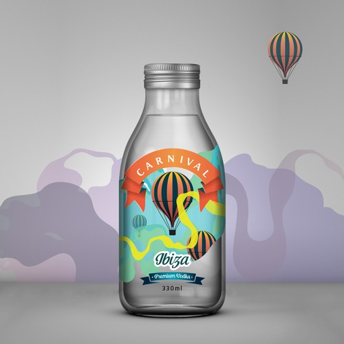 Vodka label with the title 'Label design Carneval Vodka'