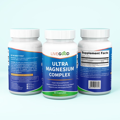 Pharmacy label with the title 'Jar packaging label'